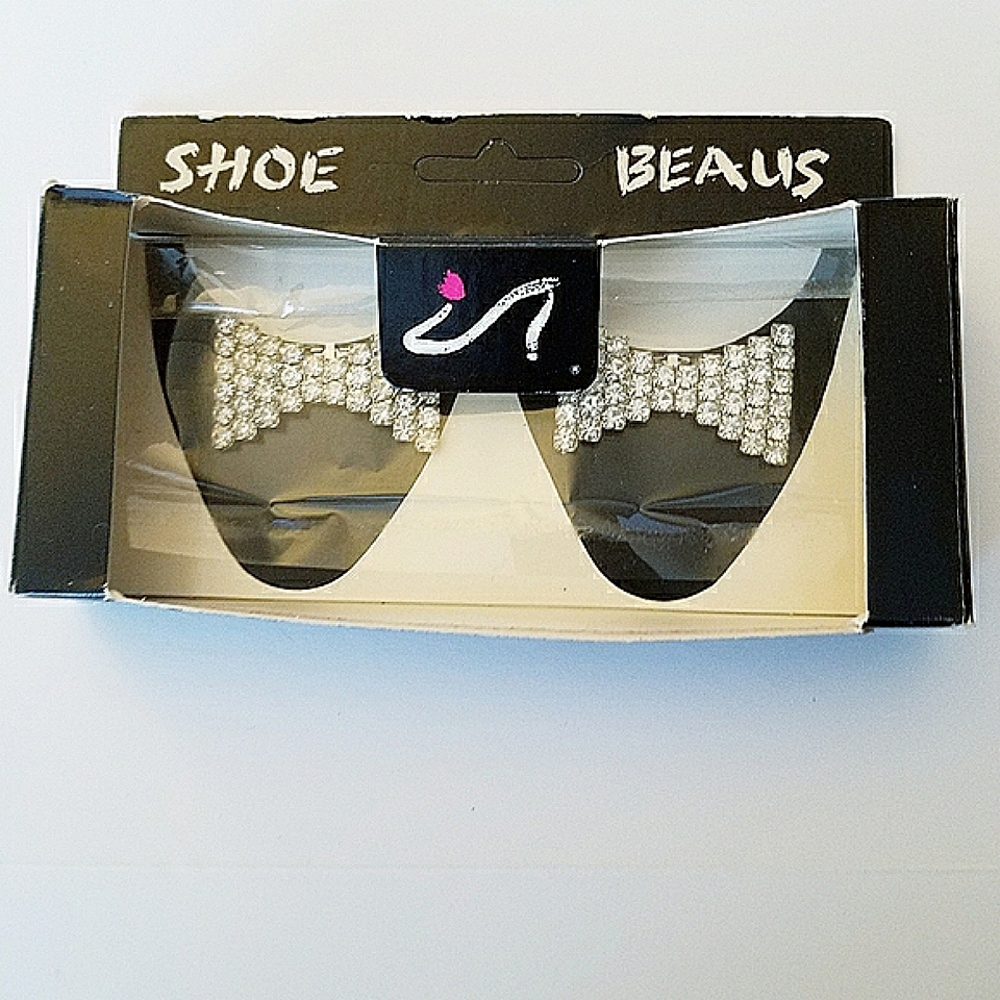 Rhinestone Bow Shoe Clips